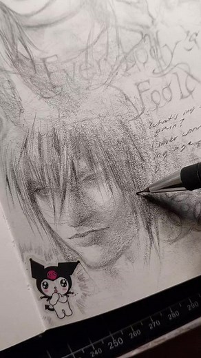 all thanks to my graphite sticks #sketchbook #noctisluciscaelum #originalcharacter