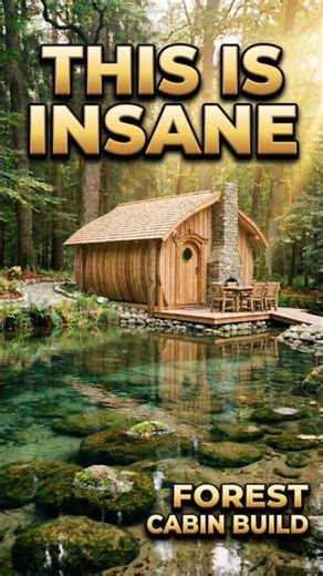 Built A Secret Cabin In The Forest From Scratch
