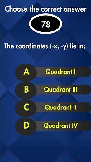 Class 9 Maths Cha 7 Coordinate Geometry Shorts | 🎯 99% Get This Wrong! Quadrant of (-1,-5) Revealed!