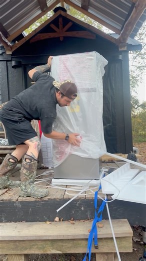 How NOT to unbox a refrigerator! #walmart #shorts
