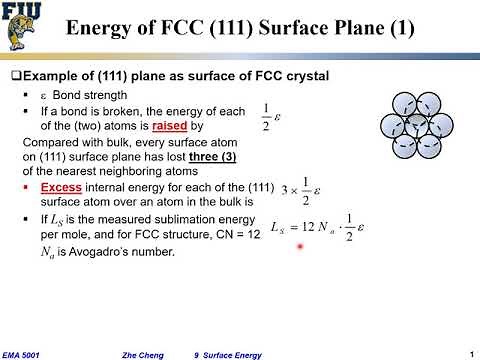 EMA5001 L09-03 Surface energy for FCC 111 plane