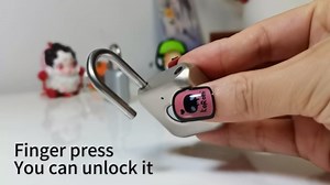 Fingerprint Padlock eLinkSmart Gym Locker Lock for Girls Women with Phone App iOS Watch Metal Keyless Combination Locks for School Sports Locker Toolbox Hasp Storage Purple