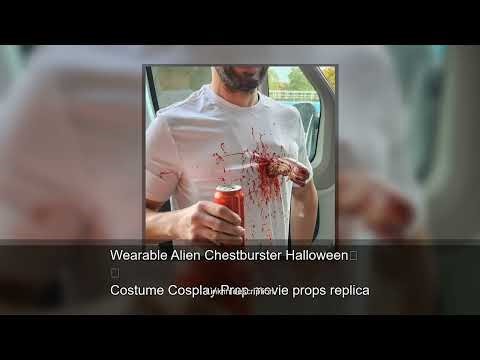 Wearable Alien Chestburster Halloween Costume Cosplay Prop movie props replica