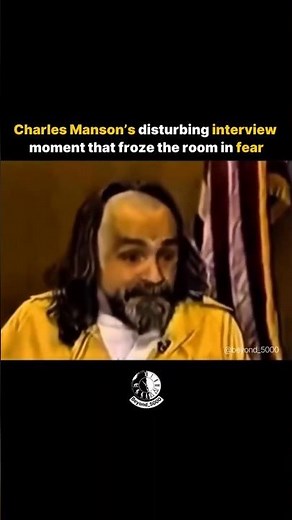 Charles Manson’s disturbing interview moment that froze the room in fear. #beyond5000 #crimehistory