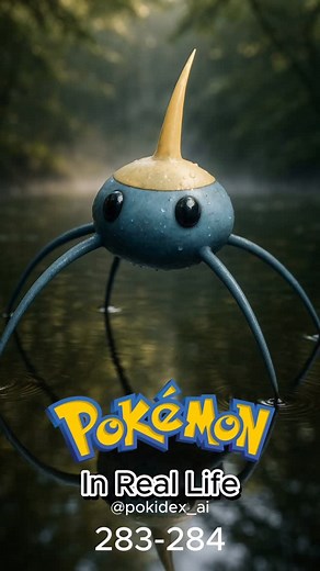 @collectomon_ai on Instagram: "Pokémon in real life! ✨ 1000+ AI-Generated Realistic Pokémon 👀 Follow to see ‘em evolve, battle & come to life! 🔥 If you want to help complete the Pokédex donate to my Ko-fi link in bio 👾 Join the Discord in bio to enter giveaway!! ⸻ 283 Surskit 🌊🪰 Pokédex Entry: Surskit glides effortlessly across the surface of ponds and lakes using the water-repellent tips of its legs. It leaves behind a thin syrupy trail that has a sweet scent, attracting other Pokémon. Typ