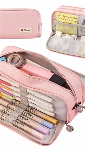 High-capacity Oxford Cloth Pencil Case with 3 Multi-functional Compartments, Built-in Pencil Pockets, and A Spacious Pencil Pouch for Organizing School