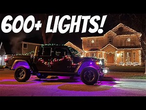 DECORATING MY JEEP GLADIATOR WITH OVER 600 CHRISTMAS LIGHTS!
