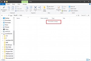 Folder Shows Empty but Files Are There Windows 10/8/7