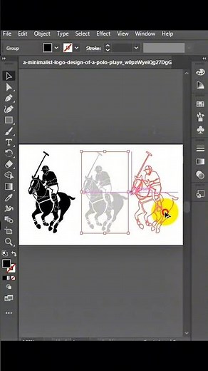 Minimalist Polo #logo Design in Adobe #illustrator 🔥 | Raster to Vector #tutorial (Step by Step)