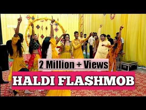HALDI FLASH MOB | BROTHER & SISTERS HALDI DANCE | WEDDING DANCE MASHUP | TRIPPY DANCE SQUAD