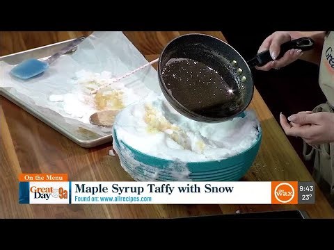 How to make maple syrup candy using fresh snow