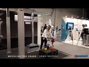 Movomech Mechline Pro Crane handling with Gripper attachment