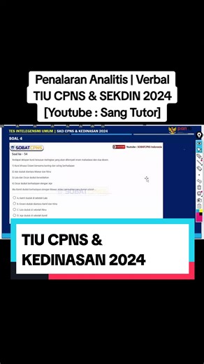 Kemampuan Verbal dan Penalaran Analitis CPNS 2023