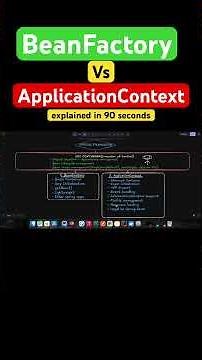 BeanFactory vs ApplicationContext | Types of IoC Container in Spring Boot Explained in 90 Seconds