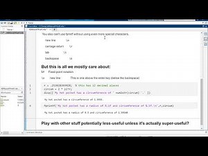 Fun with fprintf in Matlab