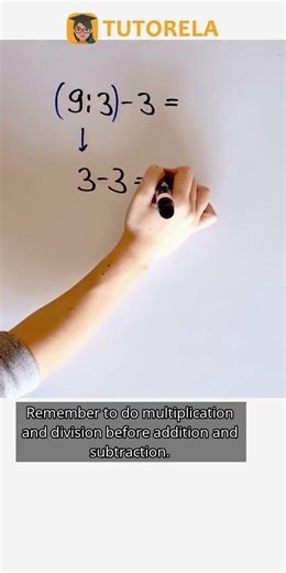 Solve 9:3-3 Using Order of Operations #Math #Commutative,DistributiveAndAssociativeProperties
