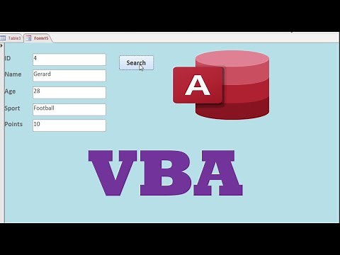 Microsoft Access Search Form - How to search data in Table access using VBA in access forms