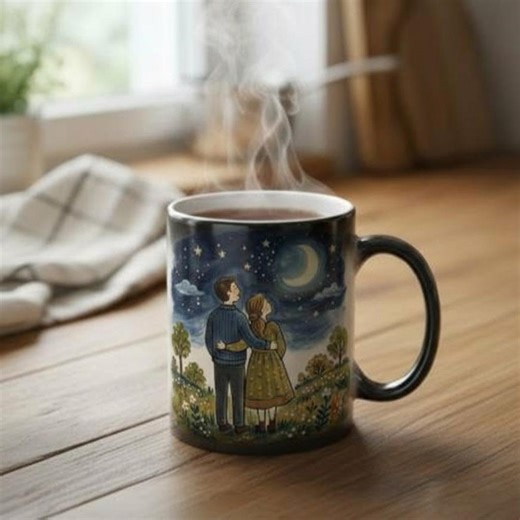 Husband Mugs, His and Hers Mugs, Couple Mugs, Anniversary Gift for Husband, Birthday Gift for Him, Magic Ceramic Coffee Mug - Etsy UK