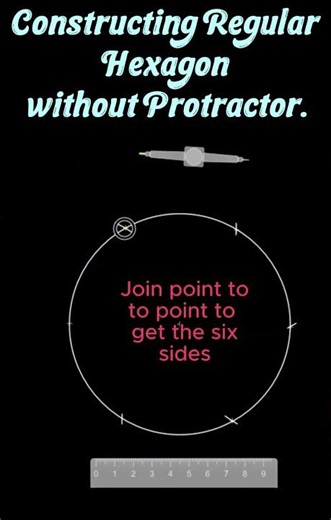 hexagon without protractor#drafting#architecture