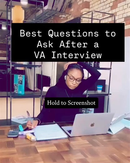 The Virtual Assistant Hub (TVAH) on Instagram: "You nailed the interview… now it’s time to stand out even more! The questions you ask at the end show confidence, professionalism, and that you’re thinking ahead . 🎥 Watch this video to learn the best questions every VA should ask after an interview. 👉 Ready to level up? Cohort 3 of our VA Training starts in 3 days: https://selar.com/323lv173d6 #TVAHCommunity #VirtualAssistant #SkillThatPays #CareerGrowth #Cohort3"