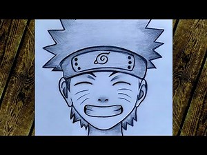رسم سهل / تعليم رسم ناروتو بالرصاص خطوة بخطوة للمبتدئين/تعلم الرسم /how to draw Naruto step by step