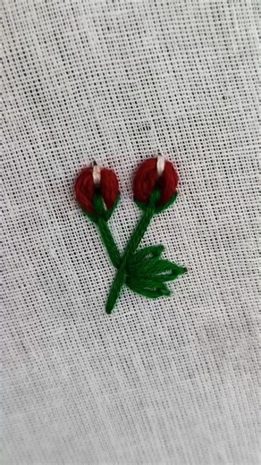 Elegant Tulip Embroidery Design | Hand Embroidery Art