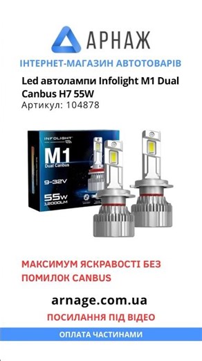 Led автолампи Infolight M1 Dual Canbus H7 55W #shorts #automobile #led
