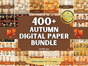 Autumn Digital Paper Bundle: 400  Scrapbook Papers (digital Download) - Etsy