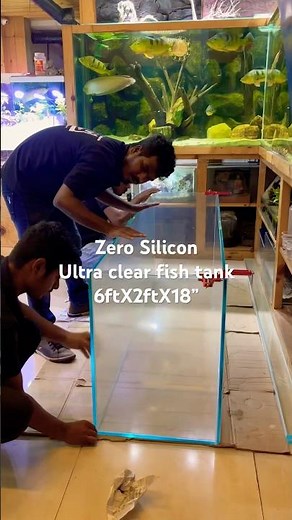 Making ultraclear fish tank 6ftX2ftX18 inches | Blessings aquarium #puneaquarium