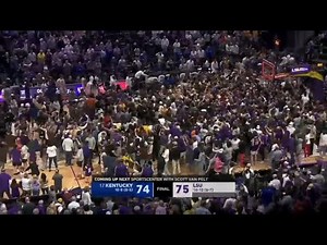 LSU hits wild buzzer beater to upset #17 Kentucky and fans storm the court