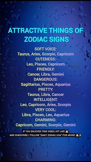 Most Attractive Things About Each Zodiac Sign 😍✨