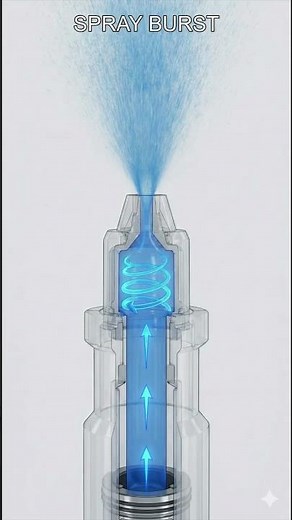 🚿 🚿 How a Spray Bottle Works | 3D Technical Animation (Atomization & Valve Mechanism) 🚿 🚿