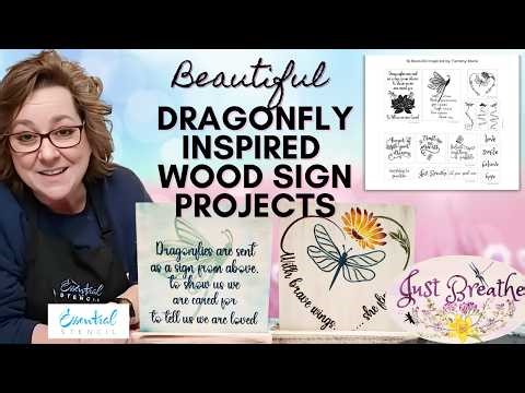 Dragonfly Home Décor DIY 🦋 Easy Stenciling with Bold Words & Soft Backgrounds