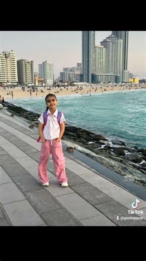 Enjoying a happy time at the beach