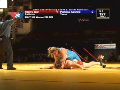 Women's Junior Freestyle Finals 220 pounds - Ronny Elor vs. Pamela Abshire