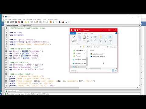 Read HTML form with Perl CGI script