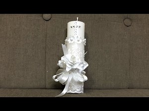 Tutorial 47: How to decorate a Baptism/ Christening Candle