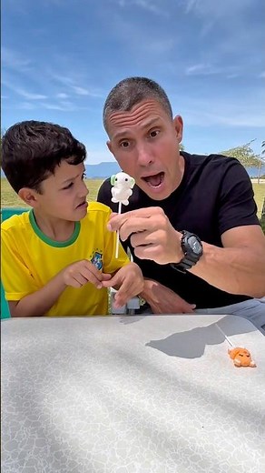 He took back all the marshmallow lollipops. #shorts