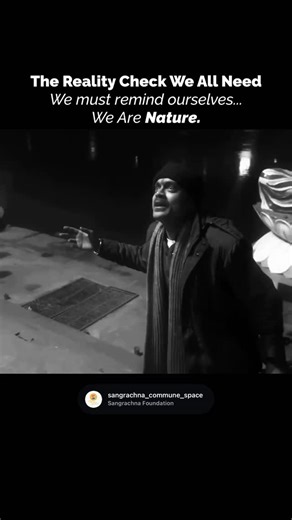 Veda Vichaar on Instagram: "The System gave us money, but where is the peace? I stumbled upon this video and had to share it. Usually, on Veda Vichaar, I talk about ancient scriptures, Shlokas, and the Upanishads. But sometimes, the deepest spiritual truths are spoken in raw, modern language on the streets, not just in temples. Why I am sharing this: The speaker hits on a fundamental Vedic truth without using a single Sanskrit word: We are Nature (Prakriti). He reminds us that no amount of money
