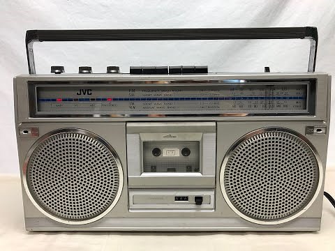 Vintage JVC RC 555JW boombox ghetto blaster radio cassette player DEMO - WORKS