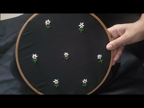 All over Hand Embroidery design tutorial | Easy simple all over stitches