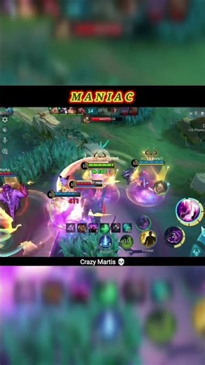 Crazy Martis - Martis Like a Monster 💀 #mobilelegends #mlbb #martis #maniac