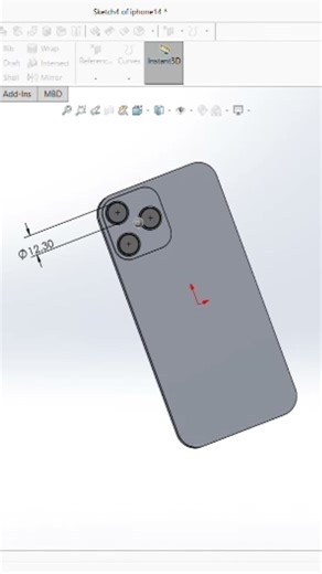 iphone 14 pro design in SOLIDWORKS and render in Visiualize #iphone14pro #solidworks #cad #tutorial