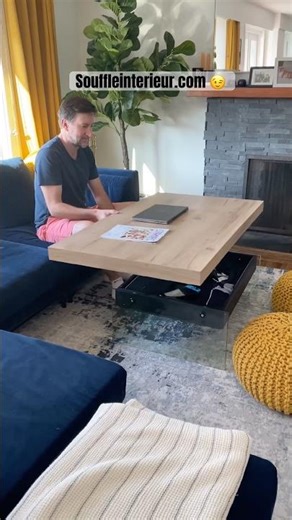 Table basse relevable Torina : le confort intelligent au quotidien