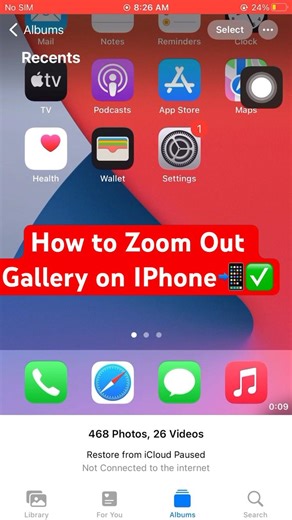 How to Zoom Out Gallery on IPhone📲✅ #iphone #gallery #zoomin #tutorial