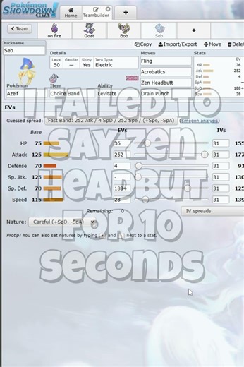 Day 35 of making a #pokemon team entirely from my comment section #pokemonshowdown