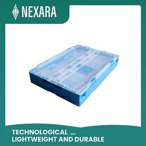 [Hot Item] Nexara High Quality Heavy Duty Stackable Plastic Storage Crates with Lid