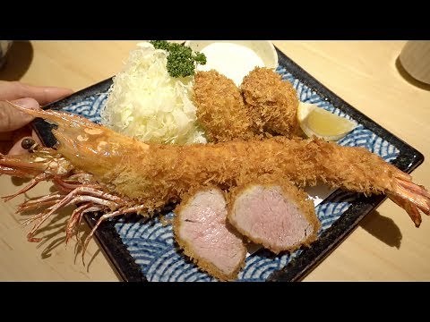 [Free refills] I tried the super-giant fried shrimp set meal!