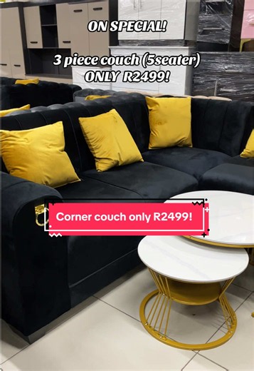 3-Piece Corner Couch R2499 – Modern L-Shape Sofa Deal