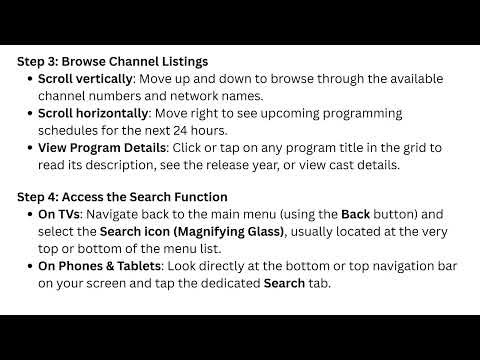 How to Open the Guide on Spectrum TV App - Channel Listings & Search
